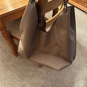 Elegant Brown Leather Tote Bag